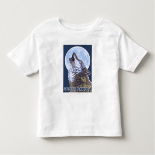 T-shirt Pour Les Tous Petits Loup gris HowlingSouth Dakota