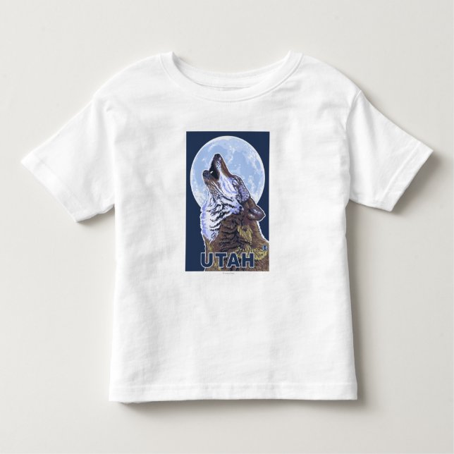 T-shirt Pour Les Tous Petits Loup gris HowlingUtah (Devant)
