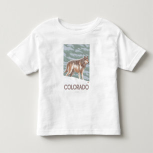 T-shirt Pour Les Tous Petits Loup gris StandingColorado