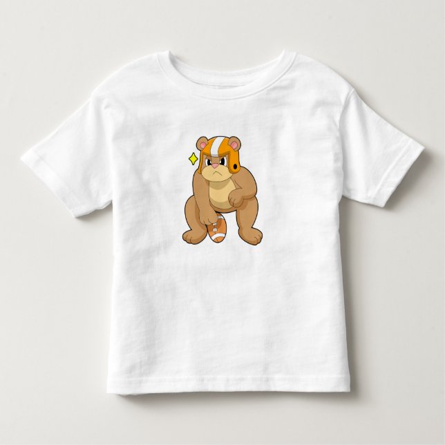 T-shirt Pour Les Tous Petits L'ours dans les sports de football (Devant)