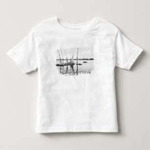 T-shirt Pour Les Tous Petits Louxor Égypte, felouques sur le Nil