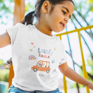 T-shirt Pour Les Tous Petits Lovely Koala Little Girl Prénom mignon animal