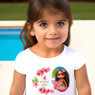 T-shirt Pour Les Tous Petits Luau Anniversaire Tropical Beach Nom de la fête Fi