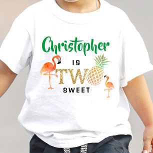 T-shirt Pour Les Tous Petits Luau de plage d'été tropical pour garçons 2e anniv
