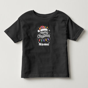 T-shirt Pour Les Tous Petits Lumières de Noël chapeau de Père Noël Cadeau perso