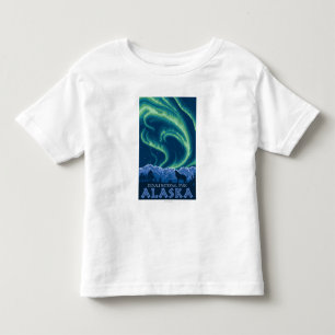 T-shirt Pour Les Tous Petits Lumières du nord - parc national de Denali, Alask