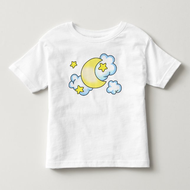 T-shirt Pour Les Tous Petits Lune et étoiles (Devant)