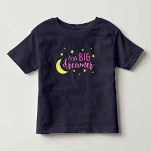 T-shirt Pour Les Tous Petits Lune et étoiles Rose Petit Gros Rêveur
