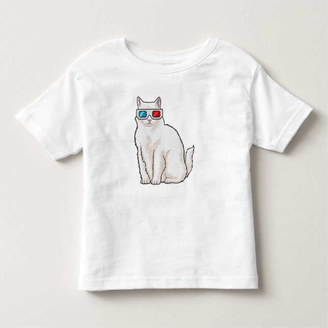 T-shirt Pour Les Tous Petits Lunettes de chat (Devant)