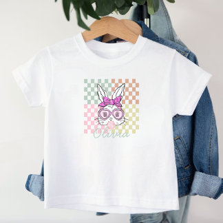 T-shirt Pour Les Tous Petits Lunettes de lapin de Pâques Vérificateur de lapin