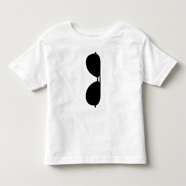 T-shirt Pour Les Tous Petits Lunettes de soleil noir lunettes d'aviateur graphi (Devant)