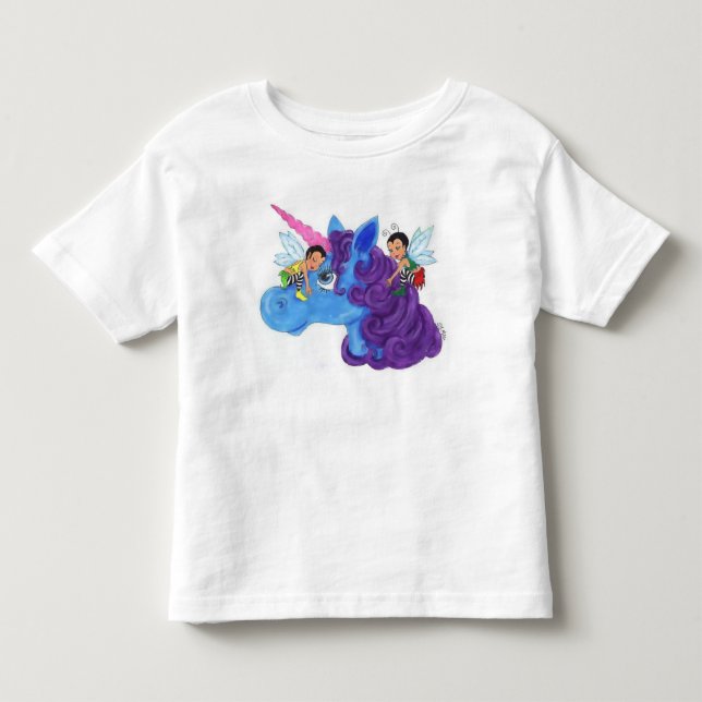 T-shirt Pour Les Tous Petits Lutins de licorne (Devant)