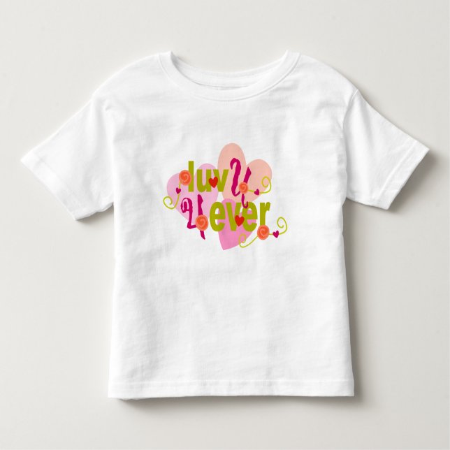 T-shirt Pour Les Tous Petits Luv U 4 Ever Valentine (Devant)