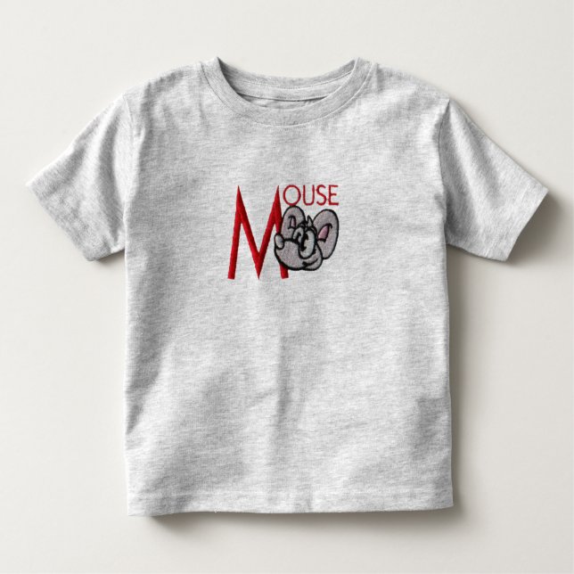 T-shirt Pour Les Tous Petits M est pour la souris (Devant)