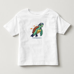 T-SHIRT POUR LES TOUS PETITS M. TORTUE PARTI EN APNEE