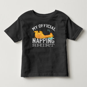 T-shirt Pour Les Tous Petits Ma chemise de sieste officielle - Giraffe endormie