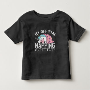 T-shirt Pour Les Tous Petits Ma chemise de sieste officielle - Lazy sommeil Uni