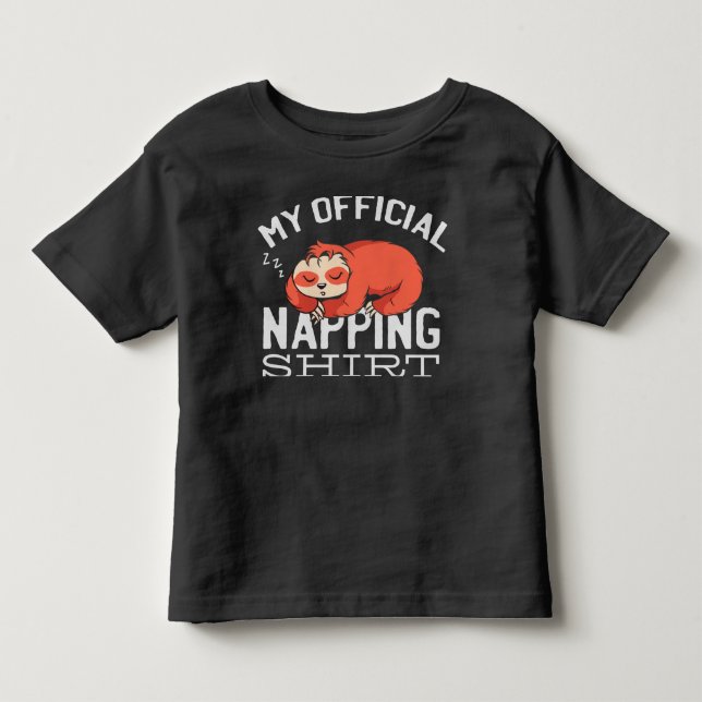 T-shirt Pour Les Tous Petits Ma chemise officielle de sieste Paresseux (Devant)