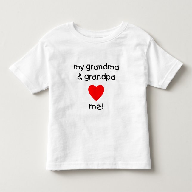 T-shirt Pour Les Tous Petits ma grand-maman et grand-papa m'aiment (Devant)