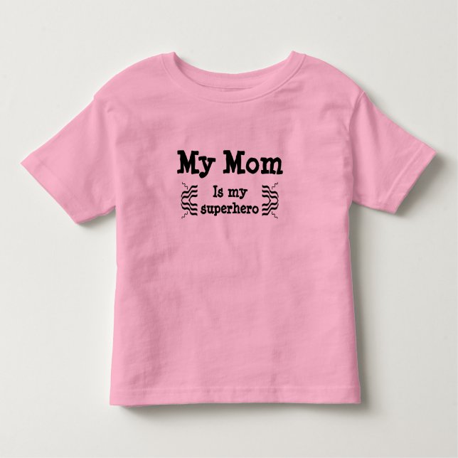 T-shirt Pour Les Tous Petits Ma maman est mon super héros (Devant)