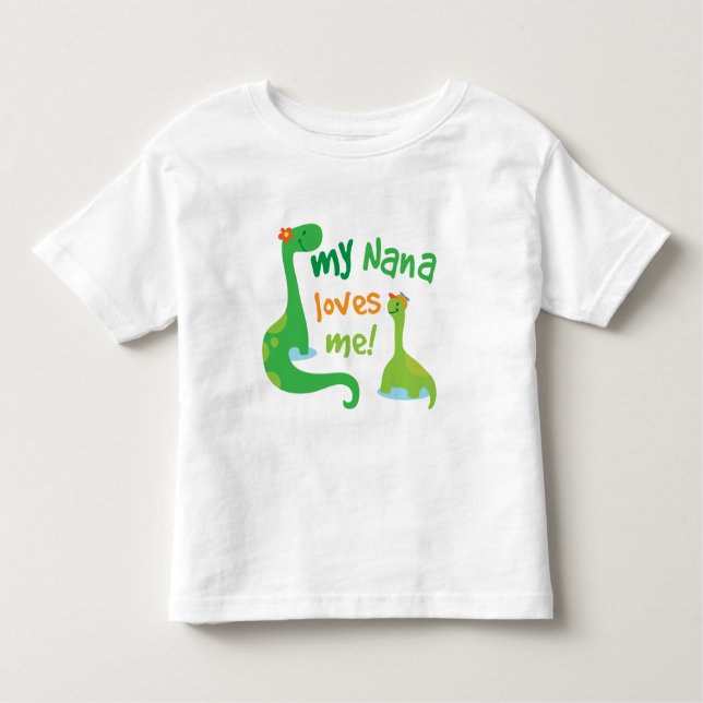 T-shirt Pour Les Tous Petits Ma Nana m'aime dinosaure (Devant)