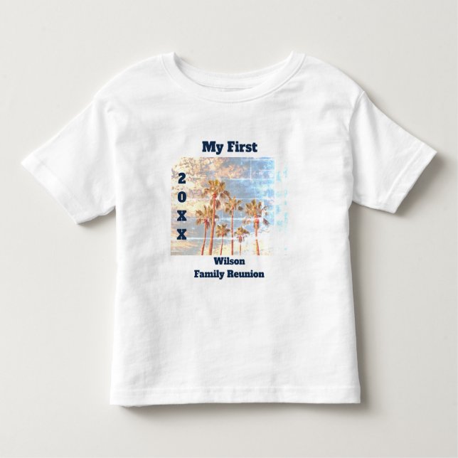 T-shirt Pour Les Tous Petits Ma première famille Réunion - photo défaite Île Vi (Devant)