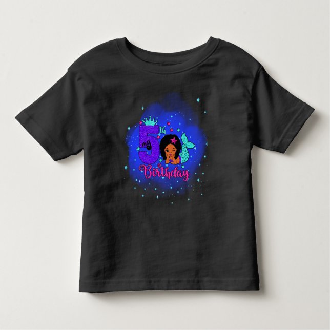 T-shirt Pour Les Tous Petits Ma sirène du 5e anniversaire (Devant)