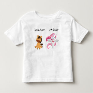 T-shirt Pour Les Tous Petits Ma tante Votre Cheval Unicorn Art Humour Niece Nep
