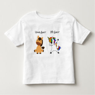 T-shirt Pour Les Tous Petits Ma tante Votre Cheval Unicorn Art Humour Niece Nep