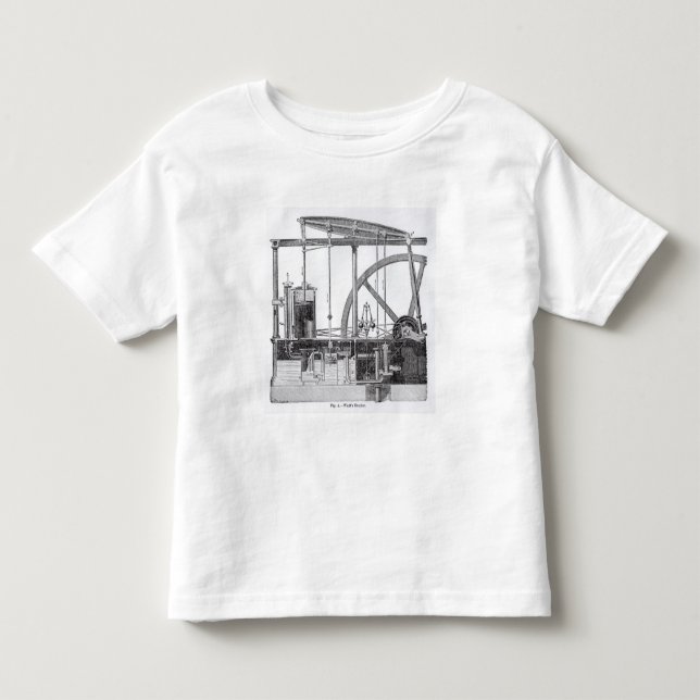 T-shirt Pour Les Tous Petits Machine à vapeur (Devant)