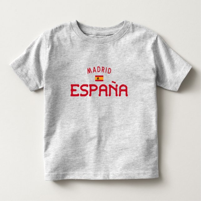 T-shirt Pour Les Tous Petits Madrid Espagne en détresse (Espagne) (Devant)