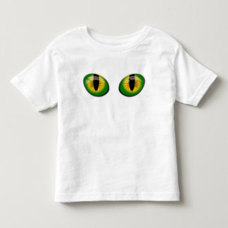T-shirt Pour Les Tous Petits Magic Green Yellow Cat Yellow Eyes Girl Toddler Ba