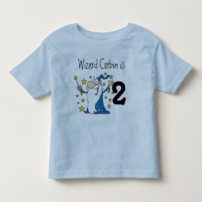 T-shirt Pour Les Tous Petits Magical Wizard Personnalisable Anniversaire T-shir (Devant)