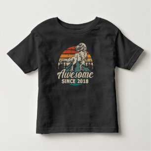T-shirt Pour Les Tous Petits Magnifique depuis 2018 Dinosaur 5 Année 5e anniver