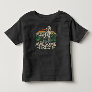 T-shirt Pour Les Tous Petits Magnifique depuis 2019 Dinosaur 5 An 5e anniversai