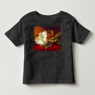 T-shirt Pour Les Tous Petits Magnolia sur velours rouge Martin Johnson Heade
