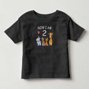 T-shirt Pour Les Tous Petits Maintenant j'ai 2 ans 2ème anniversaire au zoo béb