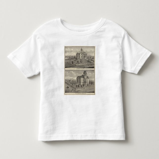 T-shirt Pour Les Tous Petits Maisons d'école, San Jose (Devant)