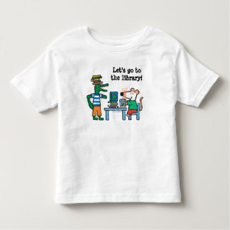 T-shirt Pour Les Tous Petits Maisy et les amis apprécient la bibliothèque