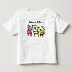 T-shirt Pour Les Tous Petits Maisy et peinture pointillée à l'école maternel