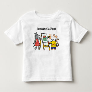 T-shirt Pour Les Tous Petits Maisy et peinture pointillée à l'école maternelle