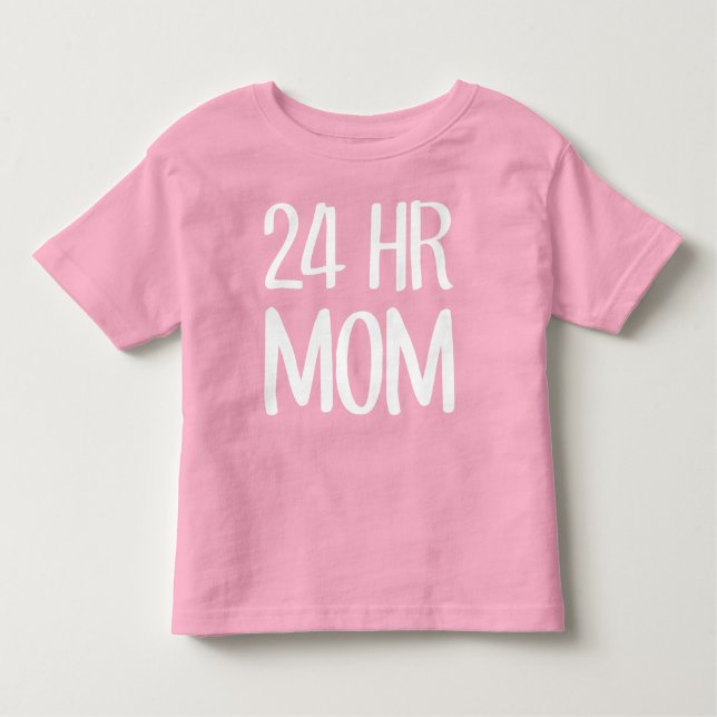 T-shirt Pour Les Tous Petits Maman 24h/24 (Devant)