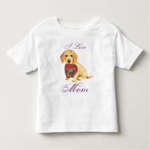 T-shirt Pour Les Tous Petits Maman à poils durs de coeur de teckel