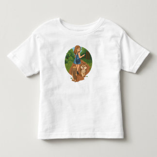 T-shirt Pour Les Tous Petits Maman de chien mignonne promenant des chiots sur u
