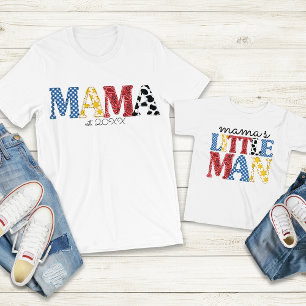 T-shirt Pour Les Tous Petits Maman de rodéo colorée Mon petit homme Maman Fils 