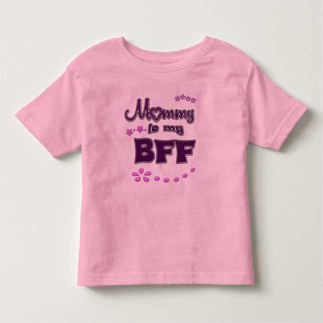 T-shirt Pour Les Tous Petits Maman est mon BFF (Devant)