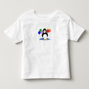 T-shirt Pour Les Tous Petits Manchot avec ballons colorés
