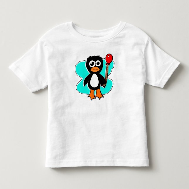 T-shirt Pour Les Tous Petits Manchot ballon (Devant)
