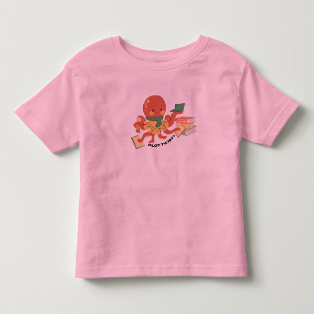 T-shirt Pour Les Tous Petits Manchot de Tour de Plot Mignonnes Lectures (Devant)