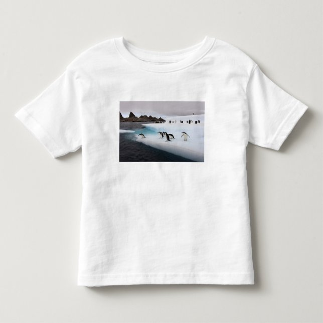 T-shirt Pour Les Tous Petits Manchots à collier (Devant)
